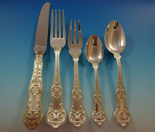Lorena by Cassetti Sterling Silver Dinner Flatware Set Service 30 Pieces Italy