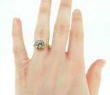 Rare 14k Yellow Gold Filigree Ring w/1.14ct Genuine Natural Aquamarine (#J2542)