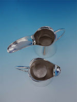 Sanborns Mexican Sterling Silver Sugar Creamer Tray Set 3pc Modernist (#3410)