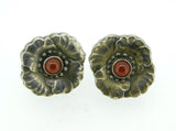 Georg Jensen Sterling Genuine Natural Carnelian Earrings #49 Jewelry (#J4407)