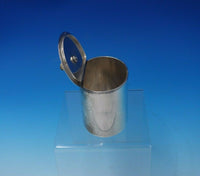 HE Sterling Silver Tea Caddy with Hinged Lid and Pineapple Finial (#4995)
