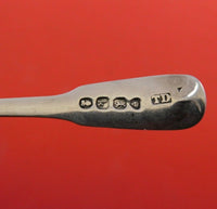 Thomas Davis English Georgian Sterling Silver Salt Spoon Master Gold Washed 4"