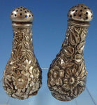 Repousse by Unknown Sterling Silver Salt & Pepper Shakers 2pc (#1178)