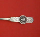 Medallion by Unknown Coin Silver Buffet Fork Bright-Cut Pierced 7 3/4"