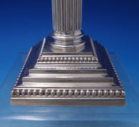 Georgian by SSWH Ltd Sterling Silver Candlestick Pair 9" x 3 1/4" (#7128)