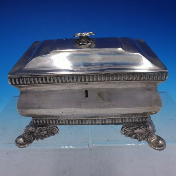 Polish 700 Silver Footed Jewelry Box with Flower Finial by Carl Frendon (#4227)
