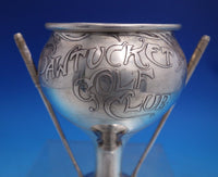Frank Whiting Sterling Silver Golf Trophy Acid Etched with Clover #6480 (#7022)