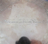 John Belknap Jones Coin Silver Salver Tray Boston Leaf Acanthus Border #3542