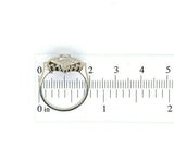 14k White Gold Vintage Genuine Natural Diamond Ring (#J5443)