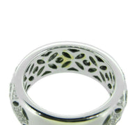 Wide 14k White Gold Genuine Natural Diamond Pierced Band 1/2cts (#J3738)