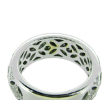 Wide 14k White Gold Genuine Natural Diamond Pierced Band 1/2cts (#J3738)