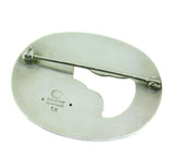 Georg Jensen Sterling Pin #18 Hammered Leaves with Berries (#J4658)