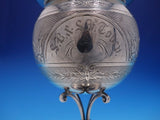 Coin Silver Water Goblet with Hand Engraving and Gold Wash Gorham 1860 (#4257)