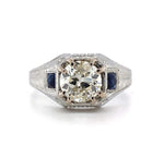 18k White Gold Men's 1.80 Carat Diamond Ring Jewelry with GIA Report (#J5768)