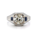 18k White Gold Men's 1.80 Carat Diamond Ring Jewelry with GIA Report (#J5768)