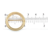 14k Yellow Gold Circle Pin Engine Turned Design 1" Diameter Jewelry (#J6024)