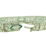 Art Deco Platinum 7.6ct Diamond Bracelet (#J4605)