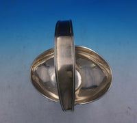 Sterling Silver Basket with Handle with Bright-Cut Flower Design 8 1/2" (#3985)