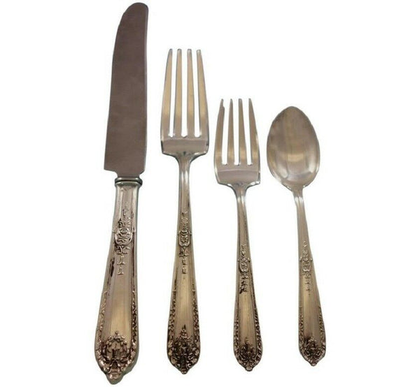 Della Robbia by Alvin Sterling Silver Flatware Set for 8 Service 36 Pcs Dinner