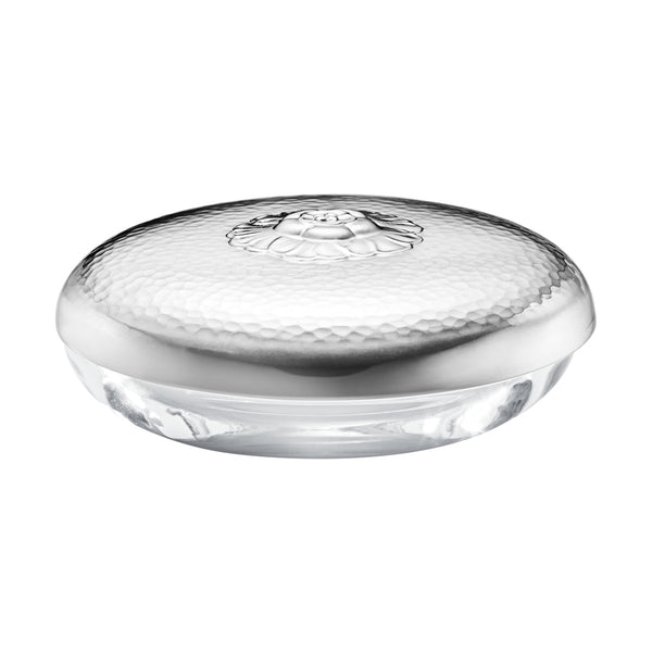 Georg Jensen PANSY Sterling Silver Bonbonniere Dish Box Hammered Small - New