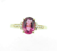 14k Rose Gold Genuine Natural Rubellite Tourmaline Ring (#J5114)