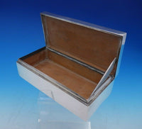 Michael Borg Sterling Silver Cigarette Box with Two Coins and Wood Liner (#4634)