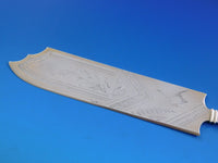 Dominick and Haff Sterling Silver Ice Cream Slice Engraved Stork / Bird BC 12"