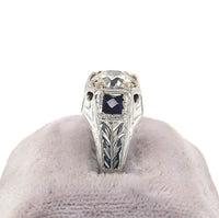 18k White Gold Men's 1.80 Carat Diamond Ring Jewelry with GIA Report (#J5768)