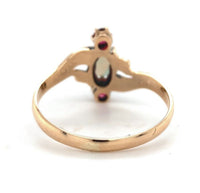 14k Yellow Gold Victorian Opal and Red Paste Stone Ring (#J6139)