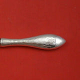 Antique Hammered by Shreve Sterling Silver Dinner Knife Blunt Engraved Mono 10"