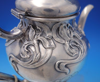 Iris by William B. Kerr Sterling Silver Coffee Pot 8 1/2" x 7" 14.1 ozt. (#7260)