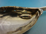 Gorham Sterling Silver Salad Serving Spoon w/Bamboo Handle #330 10 1/2" Antique