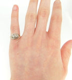 Victorian 18k Yellow Gold Rose Cut Genuine Natural Diamond Ring (#J5009)