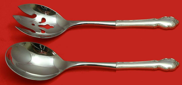 Breton Rose by International Sterling Silver Salad Serving Set 2pc HHWS  Custom