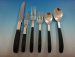 Contrast by Lunt Sterling Silver Flatware Set Service For 8 Mid Century Modern