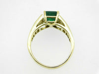 14K Gold 1 1/4ct Genuine Natural Emerald Ring with 3/4ct Diamonds (#J2646)