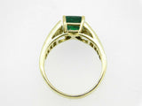 14K Gold 1 1/4ct Genuine Natural Emerald Ring with 3/4ct Diamonds (#J2646)