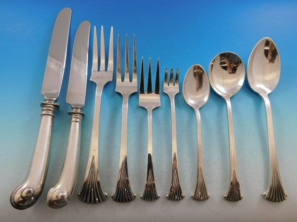 Onslow by Tuttle Sterling Silver Flatware Service For 8 Set 77 Pieces Old Dinner
