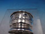 Rose Point By Wallace Sterling Silver Master Salt Dip with Cobalt Liner (#6521)