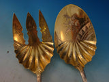 Cupid by Shiebler Sterling Silver Salad Serving Set 2pc Bright Cut GW 9 1/4"