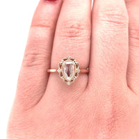 14k Rose Gold .42ct Rose Cut Genuine Natural Diamond Ring Jewelry (#J5780)