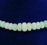 50ct Strand of Genuine Natural Opal Bead Necklace with 14k Gold Clasp (#J4383)
