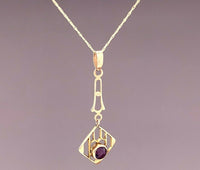 10K Yellow Gold Victorian Lavaliere Pendant (#J4969)