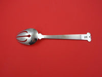 Aztec by Hector Aguilar Mexican Sterling Silver Pierced Serving Spoon 8 3/4"