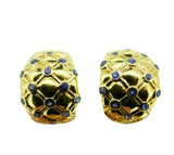 Fine 18k Yellow Gold Genuine Natural Sapphire Earrings (#J4665)