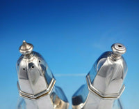 English Sterling Silver Salt and Pepper Shaker Set 2pc Octagonal Shape (#3307)