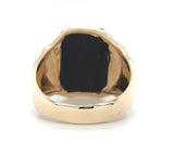 10k Yellow Gold Vintage 5.83ct Genuine Natural Turquoise Men's Ring (#J6135)