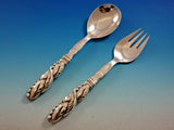 Ornamental #136 by Georg Jensen Sterling Silver Salad Set 8 1/2" in Original Box
