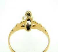 10k Rose Gold Victorian Rose Cut Genuine Natural Diamond Ring (#J4391)