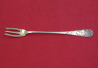 Acid Etched by Whiting Sterling Silver Cocktail Fork w/ catfish, fish  6"